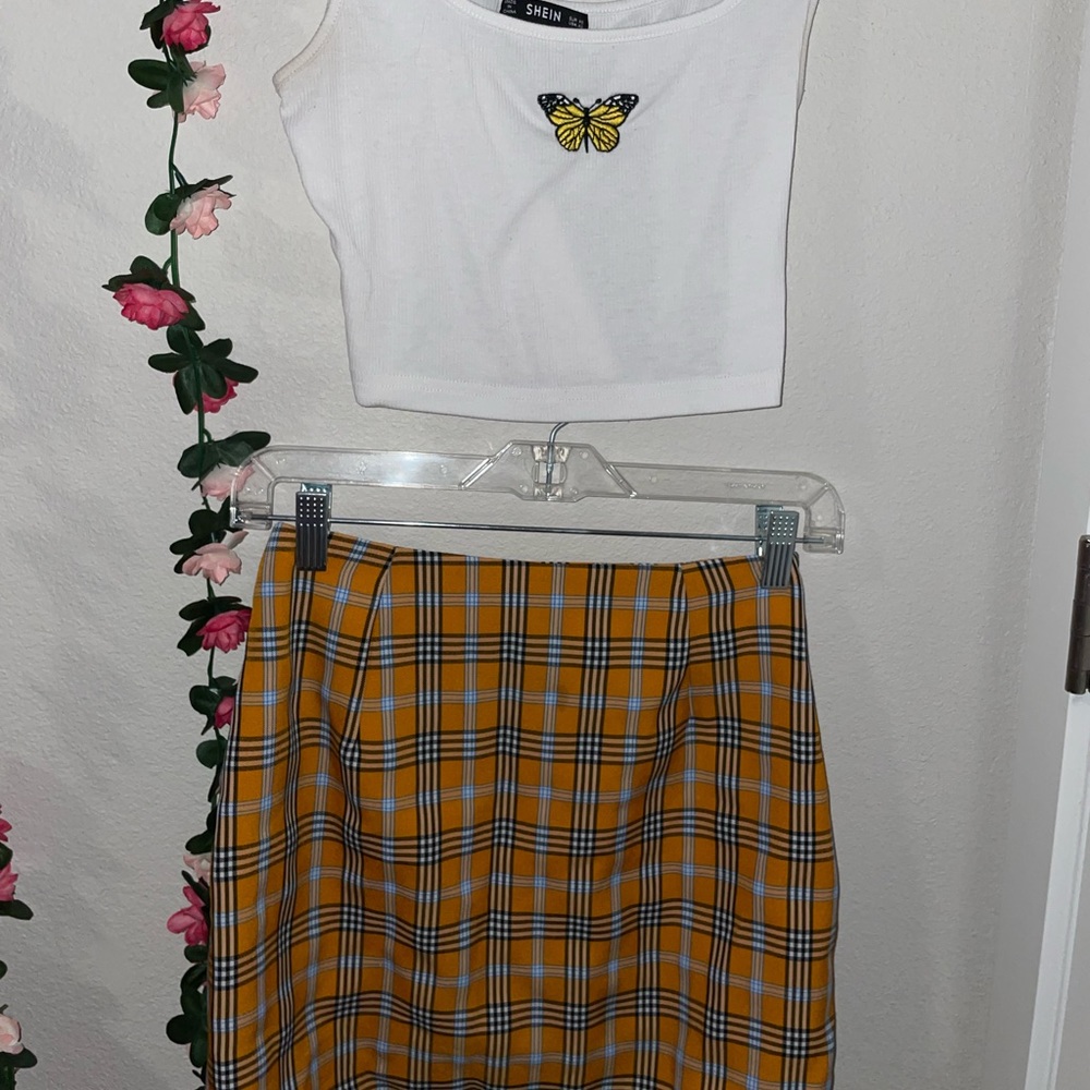 Yellow Skirt and tank top set